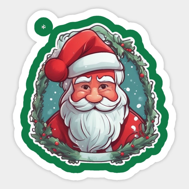 Christmas 2024 Santa Claus Design Santa Claus Christmas Sticker